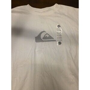 New Quiksilver Mens XL Comp Logo SS T-Shirt White NWT